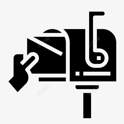 邮件邮箱通信图标svg_新图网 https://ixintu.com 信件 电子邮件 通信 邮件 邮寄 邮箱 黑色