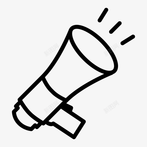 扩音器警报通告图标svg_新图网 https://ixintu.com 扩音器 抗议 演讲者 特快 警报 通告