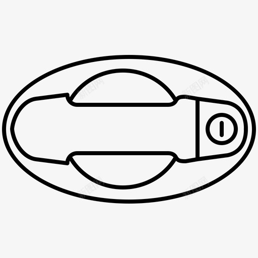 把手车门图标svg_新图网 https://ixintu.com 打开 把手 汽车配件线 车 锁 门
