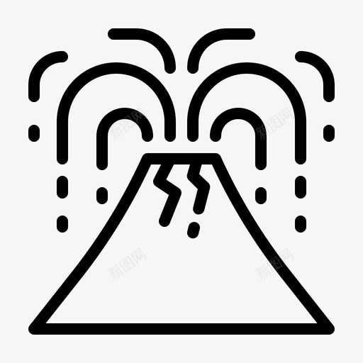 火山灾难喷发图标svg_新图网 https://ixintu.com 喷发 概要 火山 灾害 灾难 自然