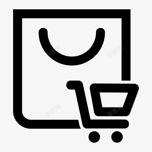 购物袋纸张零售图标svg_新图网 https://ixintu.com 纸张 购物袋 销售 零售