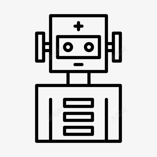 机器人友好健康图标svg_新图网 https://ixintu.com 健康 医疗 友好 机器人