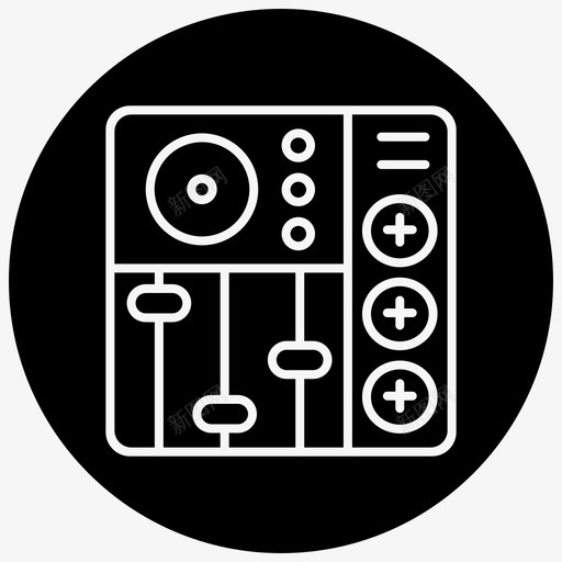 音乐混音器乐器合成器图标svg_新图网 https://ixintu.com 乐器 合成器 混音 音乐
