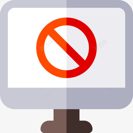 监视器信号和禁止扁平图标svg_新图网 https://ixintu.com 信号 扁平 监视器 禁止