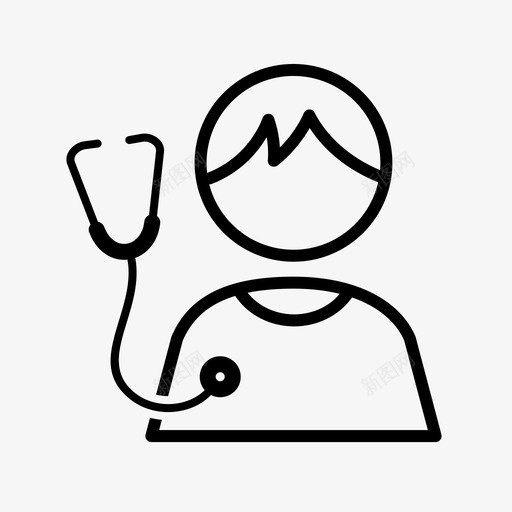 体检医生听诊器图标svg_新图网 https://ixintu.com 体检 医生 听诊器