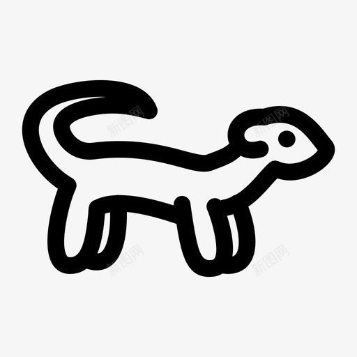 雪貂动物宠物图标svg_新图网 https://ixintu.com 动物 宠物 雪貂