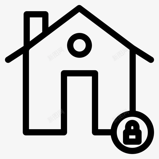 建筑物房产房子图标svg_新图网 https://ixintu.com 保护 建筑物 房产 房子
