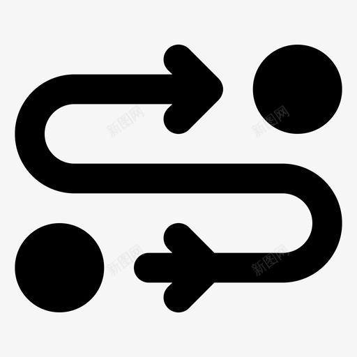 路线目的地方向图标svg_新图网 https://ixintu.com 方向 生意 目标 目的地 肥肉 路线 道路
