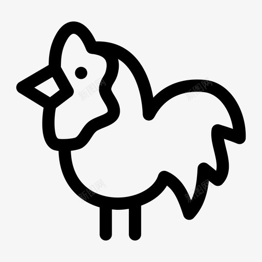 公鸡鸡农场图标svg_新图网 https://ixintu.com 公鸡 农场 动物