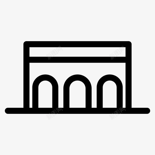 拱门建筑柱子图标svg_新图网 https://ixintu.com 历史 建筑 拱门 柱子 纪念碑