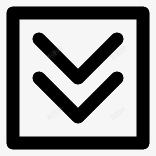 双下箭头方向图标svg_新图网 https://ixintu.com 双下 方向 箭头