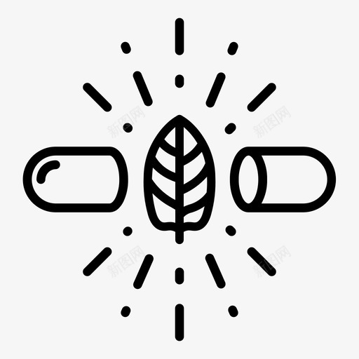 草药桔梗药用植物图标svg_新图网 https://ixintu.com 传统药物 桔梗 草药 草药和桔梗植物 药丸 药用植物