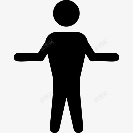 手臂张开身体男性图标svg_新图网 https://ixintu.com 人 人的手势 手臂张开 男性 身体