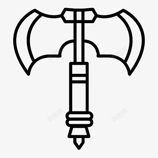 斧头游戏mmorpg图标svg_新图网 https://ixintu.com mmorpg rpg 套装 斧头 武器 游戏
