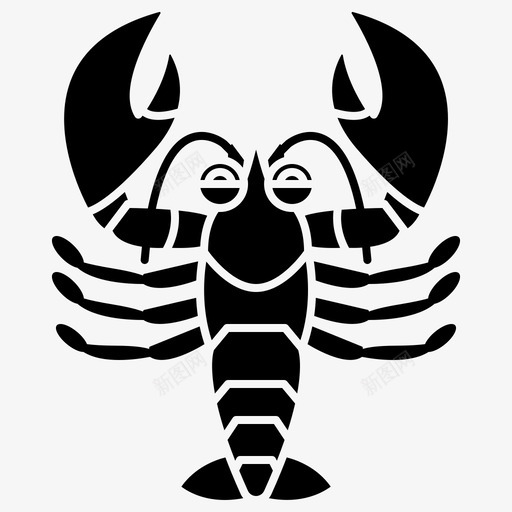 龙虾小龙虾甲壳类动物图标svg_新图网 https://ixintu.com aquatic1字形 小龙虾 海洋 海鲜 甲壳类动物 龙虾