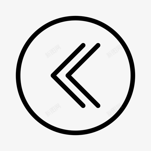 向左滚动箭头向左箭头图标svg_新图网 https://ixintu.com 双箭头 向左滑动 向左滚动 向左箭头 管理图标集合第二卷 箭头