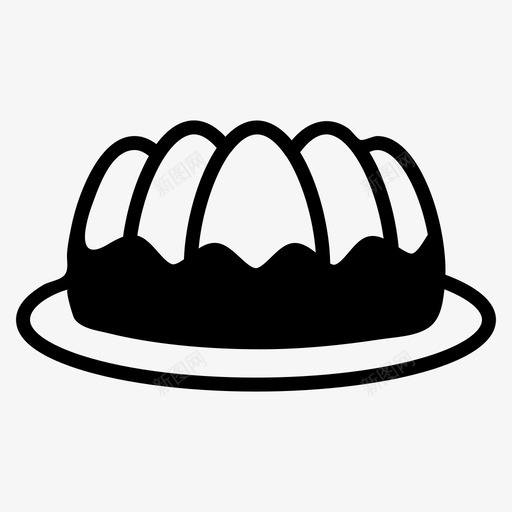布丁沙漠果冻图标svg_新图网 https://ixintu.com 固体 布丁 果冻 沙漠 美食家