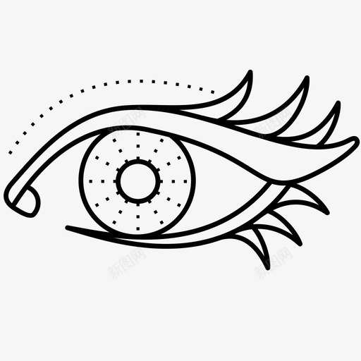看接受见证图标svg_新图网 https://ixintu.com 五种 人类 感官 接受 描述 见证