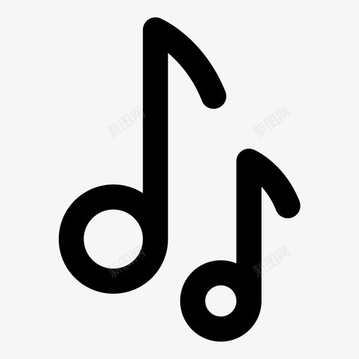 音符音频旋律图标svg_新图网 https://ixintu.com 旋律 视频 音乐 音符 音频