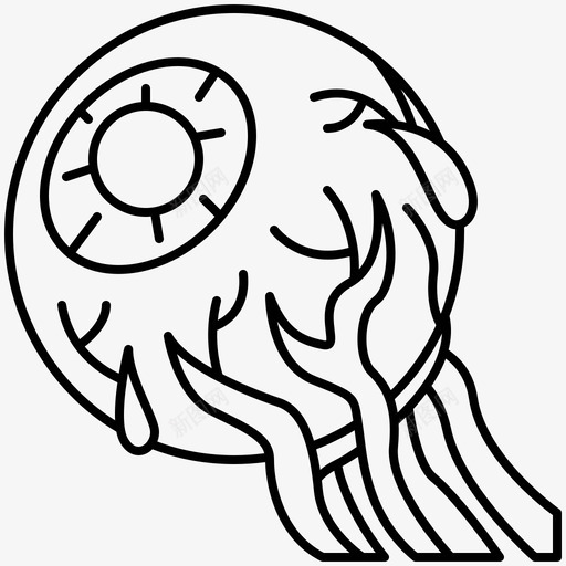 眼球解剖学角膜图标svg_新图网 https://ixintu.com 人体器官线 光学 眼球 眼科 角膜 解剖学