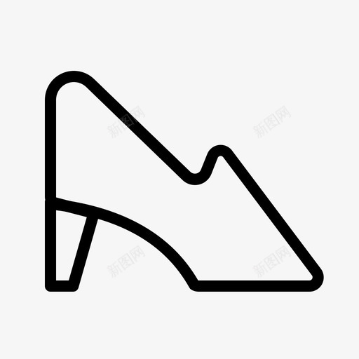 鞋零售商店图标svg_新图网 https://ixintu.com 商店 女士 服装 零售 零售商店轮廓 鞋