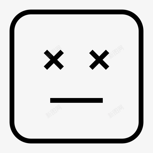 表情符号死亡生病图标svg_新图网 https://ixintu.com 死亡 生病 符号 表情