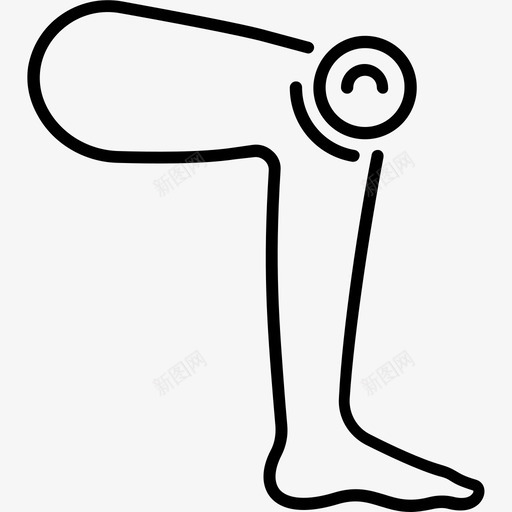 假肢膝腿假肢图标svg_新图网 https://ixintu.com 假肢 置换