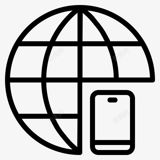 移动网站手机智能手机图标svg_新图网 https://ixintu.com 手机 智能手机 移动网站 网站 网络
