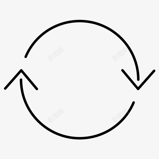 重复重复箭头重置图标svg_新图网 https://ixintu.com 常规 箭头 线条 通用 重复 重置
