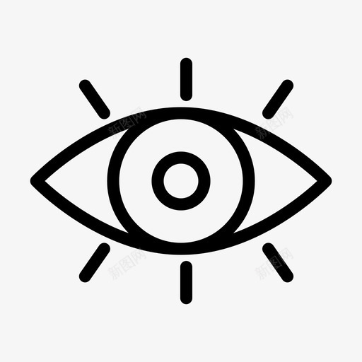 视图眼睛眼球图标svg_新图网 https://ixintu.com 字形 学习 眼球 眼睛 视图 项目管理