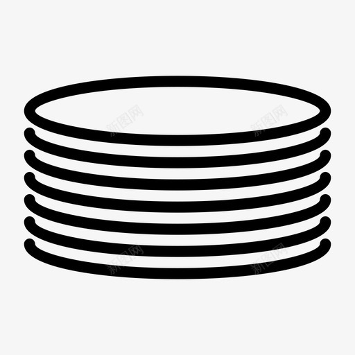 盘子咖啡厅食物图标svg_新图网 https://ixintu.com 厨房用具 咖啡厅 盘子 野餐提纲 食物