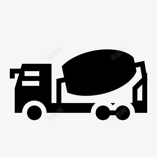 搅拌车汽车运输图标svg_新图网 https://ixintu.com 搅拌车 汽车 车辆 车辆和运输符号 运输