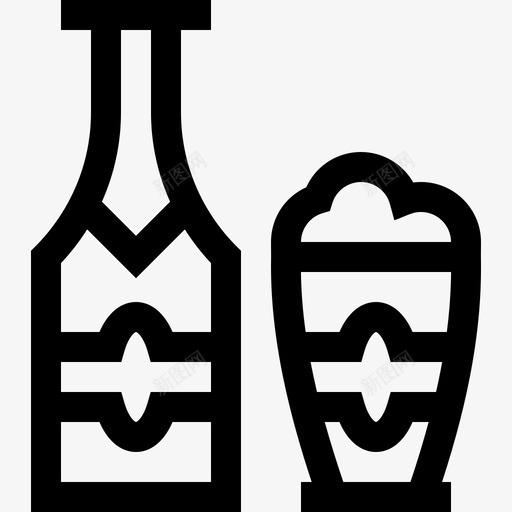 啤酒晚安直系图标svg_新图网 https://ixintu.com 啤酒 晚安 直系