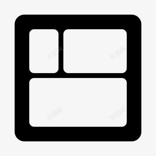 布局计划程序图标svg_新图网 https://ixintu.com glyph v2 布局 程序 系统 网格 计划