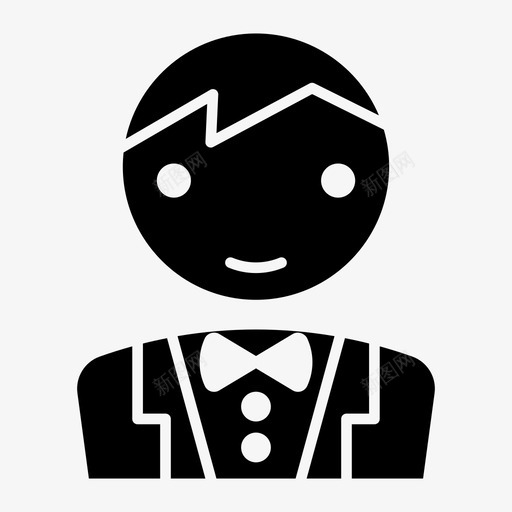 新郎爱情男人图标svg_新图网 https://ixintu.com 婚礼 已婚 新郎 爱情 男人