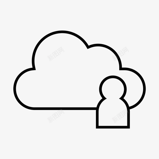 用户客户端云图标svg_新图网 https://ixintu.com 云 客户端 技术 服务器 用户
