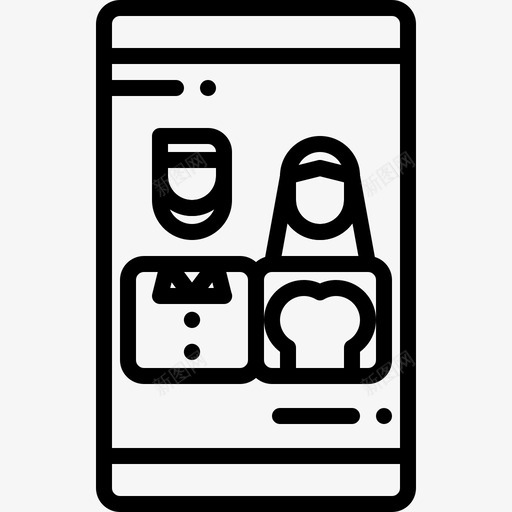婚礼应用程序新娘新郎图标svg_新图网 https://ixintu.com 婚礼 应用程序 当天 手机 新娘 新郎 智能