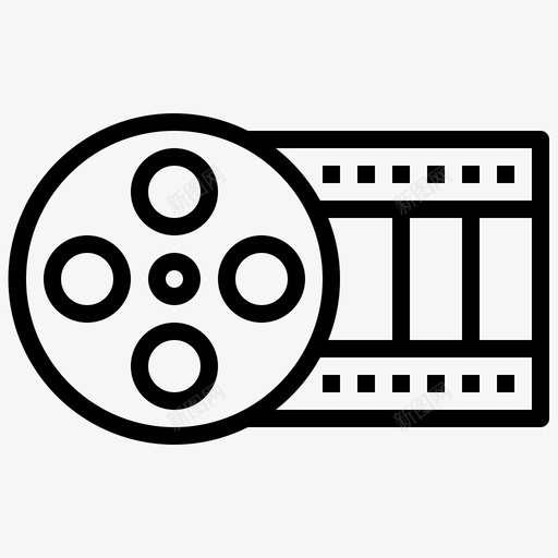 胶卷电影音乐和多媒体图标svg_新图网 https://ixintu.com 媒体技术 电影 胶卷 音乐和多媒体