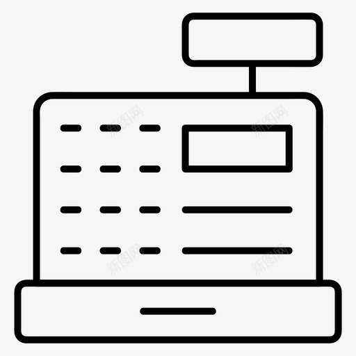 销售点收银台pos图标svg_新图网 https://ixintu.com pos 收银台 电子商务 购物 销售点