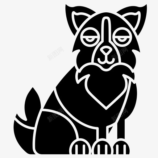 狗边境牧羊犬图标svg_新图网 https://ixintu.com 2字形 放牧 服从 牧羊犬 繁殖 边境