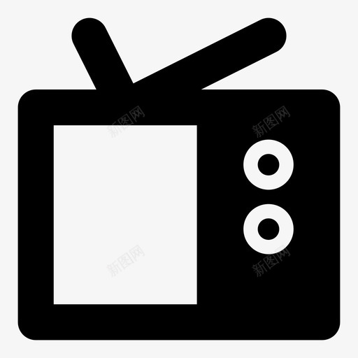 电视设备媒体图标svg_新图网 https://ixintu.com 媒体 电视 视频 设备