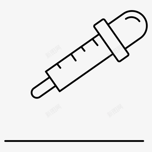 滴管健康医学图标svg_新图网 https://ixintu.com 健康 医学 滴管 科学 线组 细线