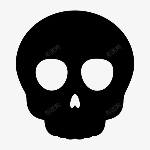 骷髅危险死亡图标svg_新图网 https://ixintu.com 万圣节 危险 死亡 海盗 骷髅