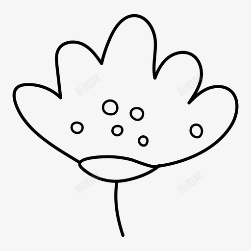 花抽象草图标svg_新图网 https://ixintu.com 小草icon 抽象 植物 自然