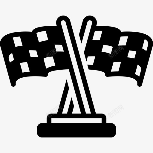 比赛旗棋盘格比赛图标svg_新图网 https://ixintu.com 争夺 收尾 棋盘格 比赛 比赛旗
