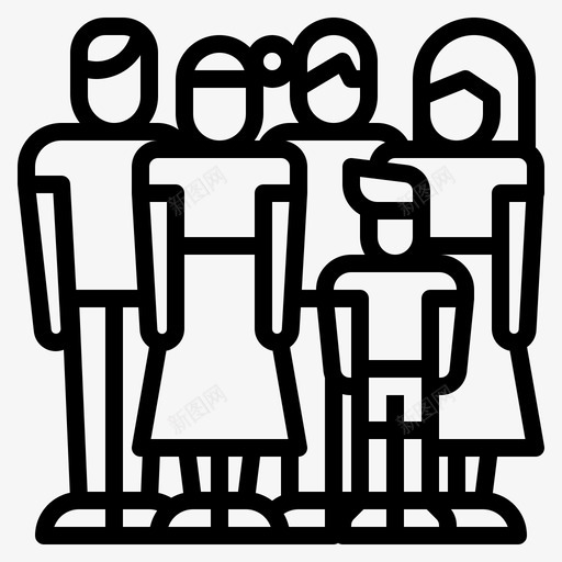 家人父母在一起图标svg_新图网 https://ixintu.com 在一起 家人 父母