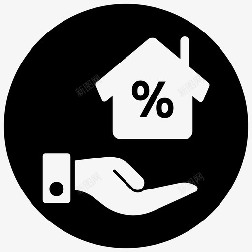 买房住房贷款利息图标svg_新图网 https://ixintu.com 买房 住房贷款 利息 房产 房地产