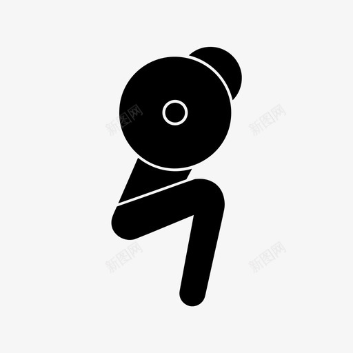 蹲下杠铃健身图标svg_新图网 https://ixintu.com 健身 杠铃 蹲下 运动 锻炼