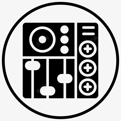 音乐混合器乐器合成器图标svg_新图网 https://ixintu.com 乐器 合成器 填充 混合器 音乐