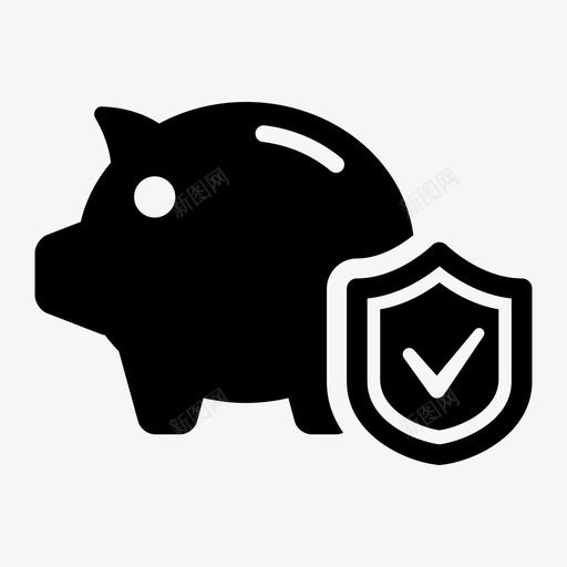 储蓄保护金融投资图标svg_新图网 https://ixintu.com 保险 储蓄保护 储蓄罐 投资 金融